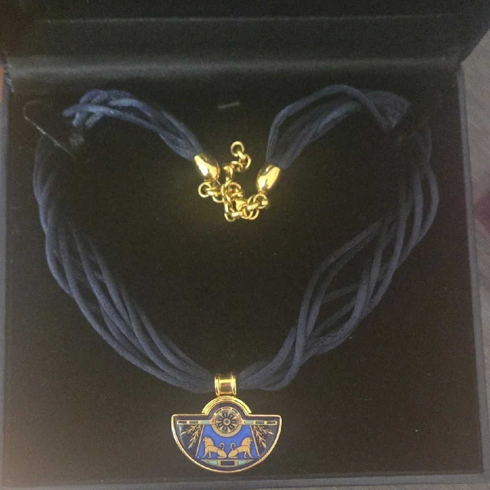 Frey Wille Blue and Gold Pendant Necklace - Picture 5 of 5